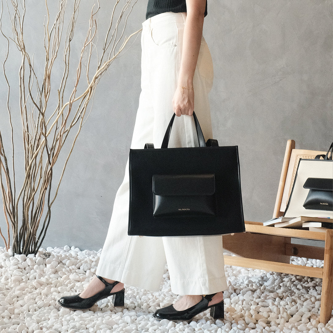 Faye Tote Bag / Full Black